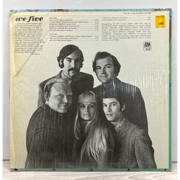 The Return of We Five Rock LP A&M SP 4168 In Shrink 1969 VG+ - Picture 4 of 6